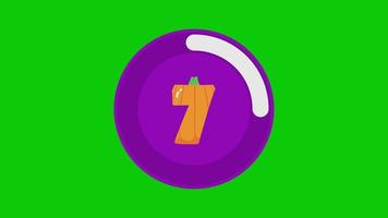 fruit pumpkin numbers for countdown and timer. video