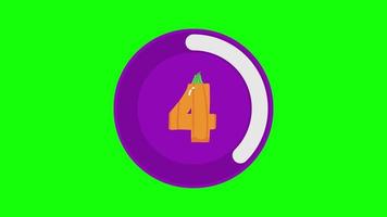 5-1 fruit pumpkin numbers for countdown and timer. video