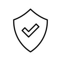 secured finance icon flat line style vector for graphic and web design
