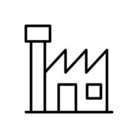 factory building icon flat line style vector for graphic and web design