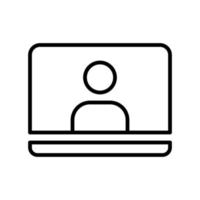 personal website business icon flat line style vector for graphic and web design