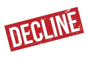 Decline Rubber Stamp vector