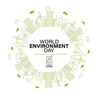 World environment and earth day concept. Vector illustration template for logo design, banner, poster, flyer, sticker, postcard, etc.