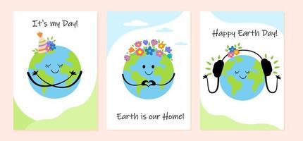 Earth Day. Vector templates for postcard, poster, banner, flyer. Idea for design.