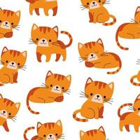 lindo vector de patrones sin fisuras con gatos de diferencia. patrón para imprimir en tela, ropa, papel envolvente, papel pintado para una habitación infantil, cosas para bebés.