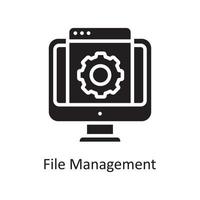 File Management Vector Solid Icon Design illustration. Business And Data Management Symbol on White background EPS 10 File