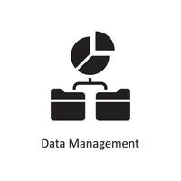 Data Management Vector Solid Icon Design illustration. Business And Data Management Symbol on White background EPS 10 File