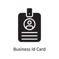 Business Id Card Vector Solid Icon Design illustration. Business And Data Management Symbol on White background EPS 10 File