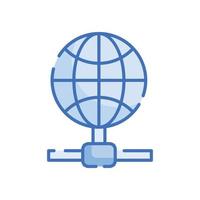 Internet Connection Vector Blue icon Cloud Computing symbol EPS 10 file