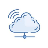 Cloud Internet Vector Blue icon Cloud Computing symbol EPS 10 file