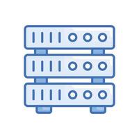 Server Vector Blue icon Cloud Computing symbol EPS 10 file