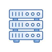 Server Vector Blue icon Cloud Computing symbol EPS 10 file