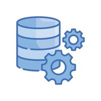 Database Management Vector Blue icon Cloud Computing symbol EPS 10 file