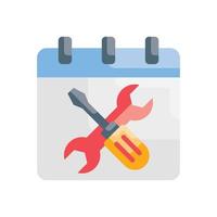 Schedule Service Vector Flat icon Cloud Computing symbol EPS 10 file