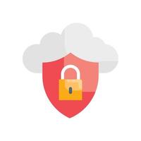 Cloud Protection Vector Flat icon Cloud Computing symbol EPS 10 file