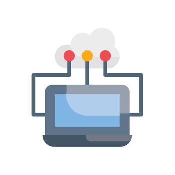 Cloud Computing Vector Flat icon Cloud Computing symbol EPS 10 file