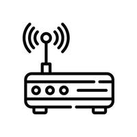 Wireless Modem Vector line icon Cloud Computing symbol EPS 10 file