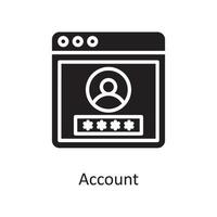 Account Vector Solid Icon Design illustration. Design and Development Symbol on White background EPS 10 File