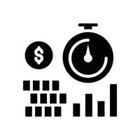 Increase Revenue .Vector Solid  icon Business Growth and investment symbol EPS 10 file vector