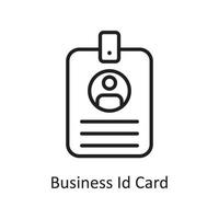 Business Id Card Vector Outline Icon Design illustration. Business And Data Management Symbol on White background EPS 10 File