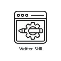 Written Skill Vector Outline Icon Design illustration. Business And Data Management Symbol on White background EPS 10 File