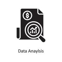 Data analysis Vector Solid Icon Design illustration. Business And Data Management Symbol on White background EPS 10 File