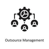 Outsource Management Vector Solid Icon Design illustration. Business And Data Management Symbol on White background EPS 10 File