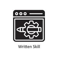 Written Skill Vector Solid Icon Design illustration. Business And Data Management Symbol on White background EPS 10 File