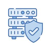 Server Protection Vector Blue icon Cloud Computing symbol EPS 10 file