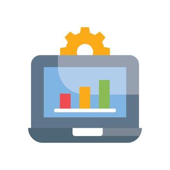 Data Processing Vector Flat icon Cloud Computing symbol EPS 10 file