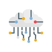 Cloud Circuit Vector Flat icon Cloud Computing symbol EPS 10 file