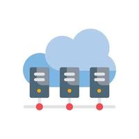 Cloud Data center Vector Flat icon Cloud Computing symbol EPS 10 file