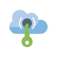 Cloud Access Vector Flat  icon Cloud Computing symbol EPS 10 file