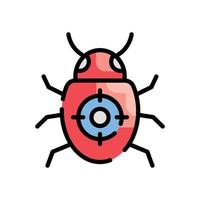 Bug Fixing Vector Outline Filled icon Cloud Computing symbol EPS 10 file