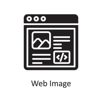Web Image Vector Solid Icon Design illustration. Design and Development Symbol on White background EPS 10 File
