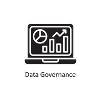 Data Governance Vector Solid Icon Design illustration. Business And Data Management Symbol on White background EPS 10 File