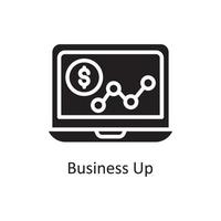 Business Up Vector Solid Icon Design illustration. Business And Data Management Symbol on White background EPS 10 File