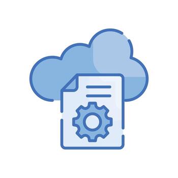 procesamiento en la nube vector azul icono cloud computing símbolo eps 10 archivo