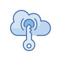 Cloud Access Vector Blue icon Cloud Computing symbol EPS 10 file