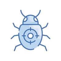 Bug Fixing Vector Blue icon Cloud Computing symbol EPS 10 file