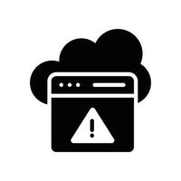 Server Error Vector Glyph icon Cloud Computing symbol EPS 10 file