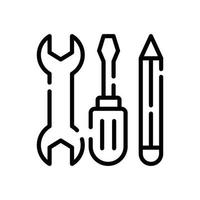 herramientas técnicas vector línea icono cloud computing símbolo eps 10 archivo