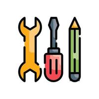 Technical tools Vector Outline Filled icon Cloud Computing symbol EPS 10 file
