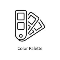 Color Palette Vector Outline Icon Design illustration. Design and Development Symbol on White background EPS 10 File