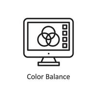 Color Balance Vector Outline Icon Design illustration. Design and Development Symbol on White background EPS 10 File