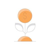 Money Growth.Vector Without Background icon Business Growth and investment symbol EPS 10 file vector