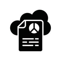 Cloud Data Analytics Vector Glyph icon Cloud Computing symbol EPS 10 file