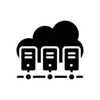 Cloud Data center Vector Glyph icon Cloud Computing symbol EPS 10 file