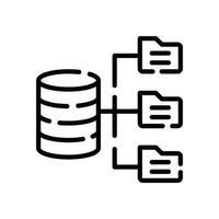 Data Storage Vector line icon Cloud Computing symbol EPS 10 file