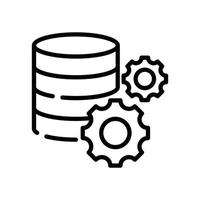 Database Management Vector line icon Cloud Computing symbol EPS 10 file